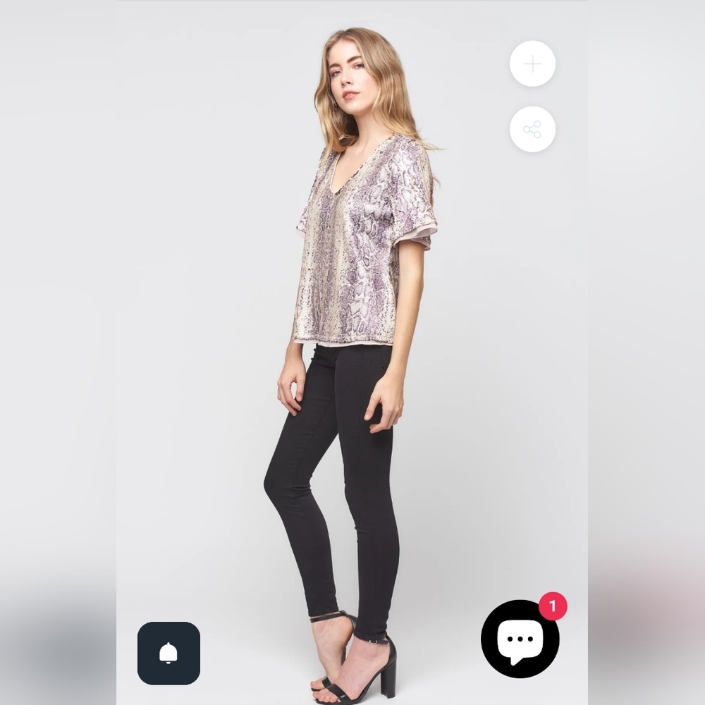Maven West Shimmering Metallic Top Small - Picture 5 of 10